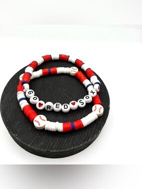 Red Sox Beaded Bracelet Set